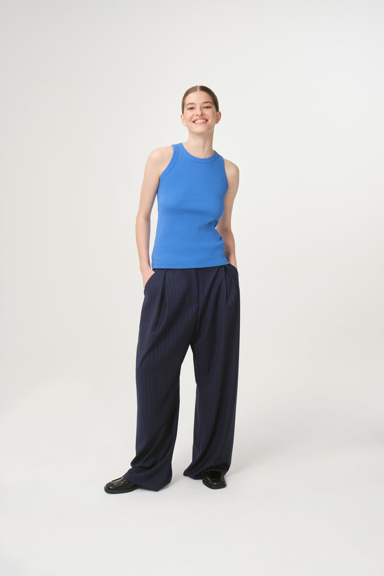 Pants with tucks (Business chick), dark blue