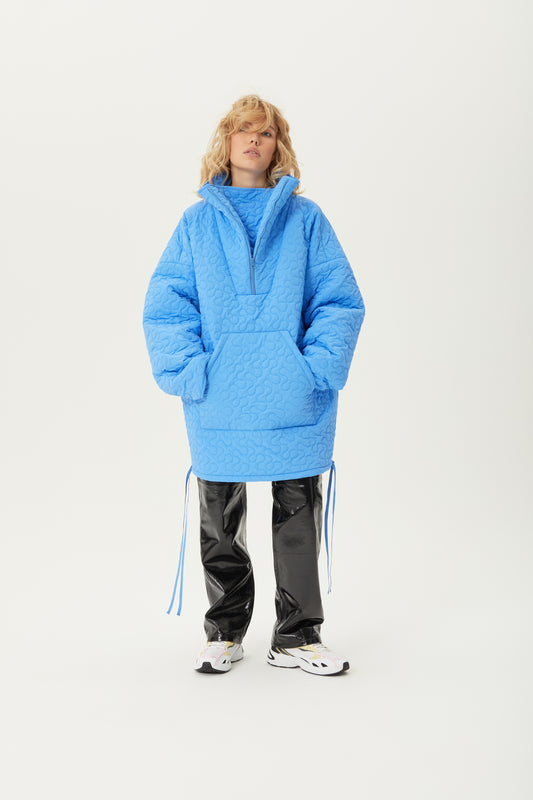 Cold-weather anorak (((Not stuffy))), blue
