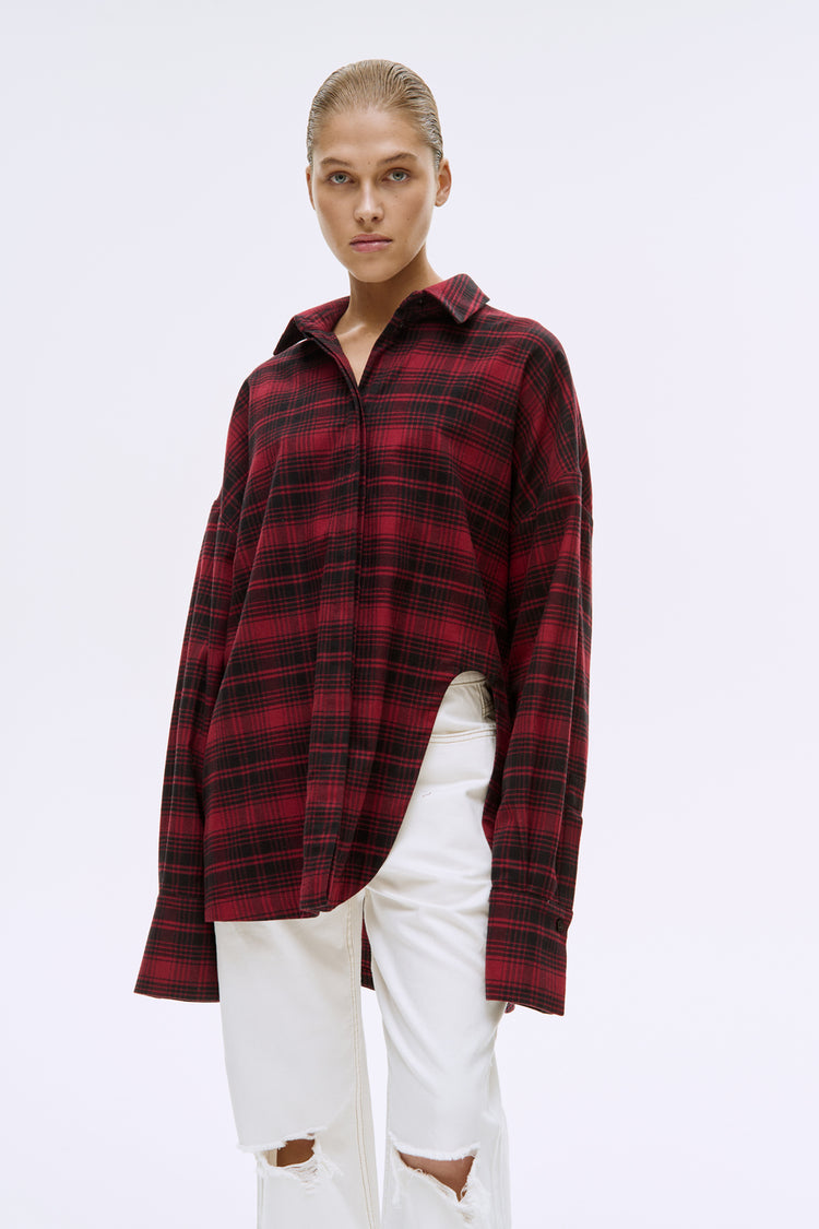 Checkered Shirt (On Chill), red